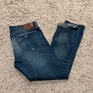 Men’s Double RL Ralph Lauren Slim Narrow Fit Japan Selvedge Denim Jeans 38 x 32